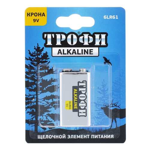 Батарейка Трофи Alkaline 6LR61-1BL C0034928 1 шт в Онлайн Трейд