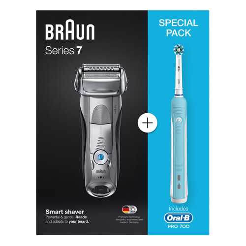 Электробритва Braun 7893s+Электрическая зубная щетка Oral-B PRO 500 CrossAction D16.513.U в Онлайн Трейд